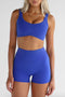 Leelo Active Luxe Signature Crop- Cobalt