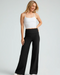 Beyond Yoga Spacedye Foldover Wide Leg Pant- Darkest Night