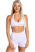 Kikiva Dynamic Staple Halter Crop- Baby Lilac