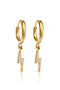 EVER Jewellery Sprint Huggie Earrings- Gold