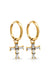 EVER Jewellery Cross Over Huggie Earrings- Gold