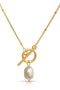 EVER Jewellery One-On-One Pearl Necklace- Gold