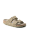 Birkenstock Arizona SFB Suede Leather Sandal Regular- Faded Khaki