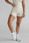 Leelo Active Sculpt Bike Short- French Vanilla