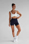 Leelo Active Luxe Short Crop- White