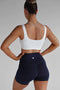 Leelo Active Luxe Short Crop- White