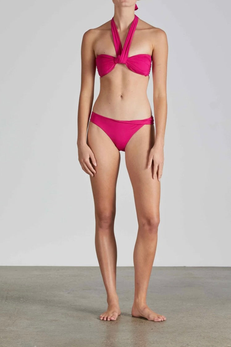 Bondi Born Tiarne Bikini Bottom Magenta HyperLuxe Activewear